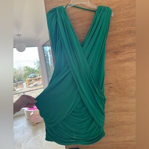BCBG Green draped dress size L